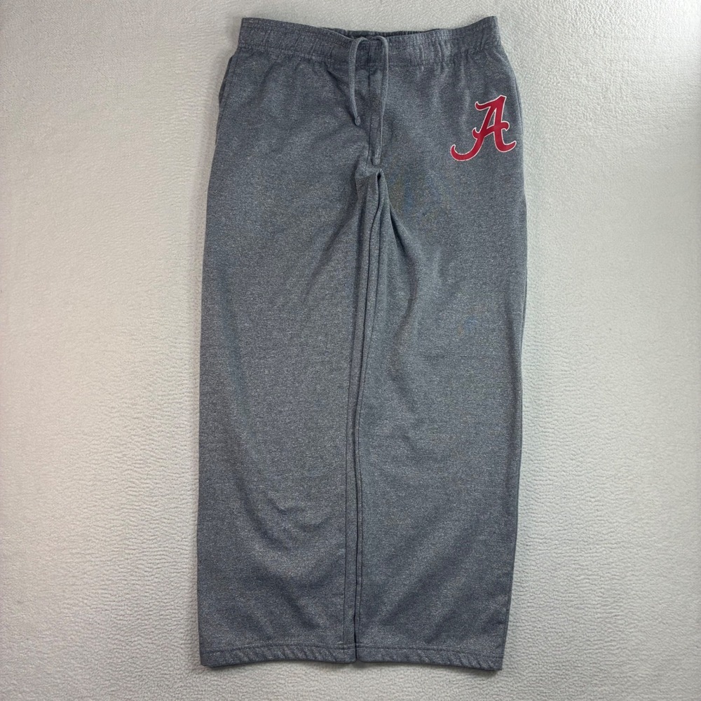 Y2K Universiy Alabama Sweatpants Men L Gray Fleece Track Pant Baggy Crimson Tide